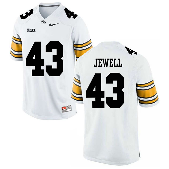 Iowa Hawkeyes #43 Josey Jewell White College Football Jersey